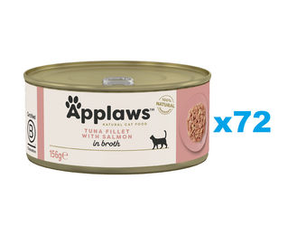 Applaws Katzen Nassfutter Adult Thunfisch mit Lachs in Sauce 72x 156 g mit hohem Fleischanteil - 72 x 156 g – Bild 1 von 3