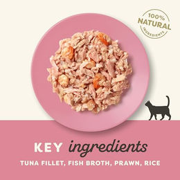Applaws Katzen Nassfutter Adult Thunfisch und Garnele in Sauce 24 x 70g Dosen glutenfrei – Bild 1 von 4