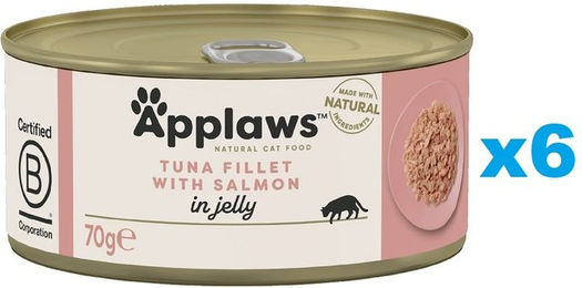 Applaws Katzen Nassfutter Adult Thunfisch und Lachs in Gelee 6x70g - 12 x 70 g – Bild 1 von 4
