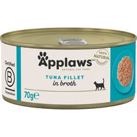 Produktbild von Applaws Katzen Nassfutter Adult Thunfischfilet in Brühe 6 x 70 g - 6 x 70 g