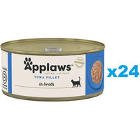 Produktbild von Applaws Katzen Nassfutter Adult Thunfischfilets in Brühe glutenfrei 24x70 g - 24 x 70 g