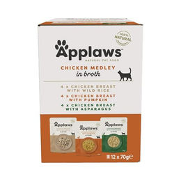 Produktbild von Applaws Katzen Nassfutter Chicken Selection Multipack 12x70g