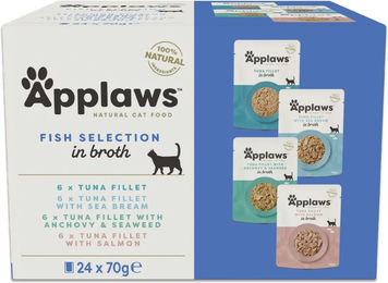 Applaws Katzen Nassfutter Fischauswahl in Brühe 24 x 70 g – Bild 1 von 1