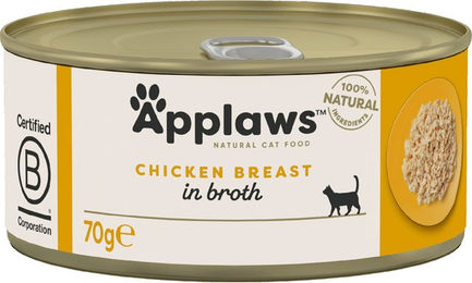 Applaws Katzen Nassfutter Hähnchenbrust in Brühe für erwachsene Katzen 6 x 70 g - 6 x 70 g – Bild 1 von 4