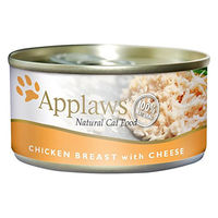 Produktbild von Applaws Katzen Nassfutter Hühnchenbrust Streifen in Brühe glutenfrei mit hohem Fleischanteil 24 x 70 g
