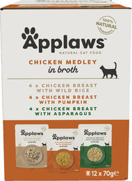 Applaws Katzen Nassfutter Huhn in Suppe Adult 12 x 70g glutenfrei - 12 x 70 g – Bild 1 von 13