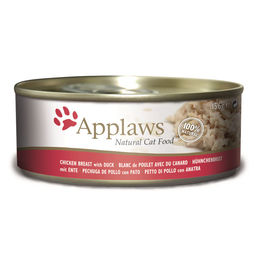 Produktbild von Applaws Katzen Nassfutter Hühnchenbrust und Ente Stückchen in Sauce, glutenfrei, 24 x 156 g - 24 x 156 g