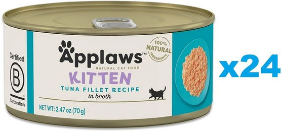 Applaws Katzen Nassfutter Kitten Thunfisch in Sauce ohne Farb- und Aromastoffe ohne Konservierungsstoffe 24x70 g - 24 x 70 g – Bild 1 von 4
