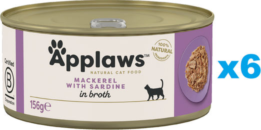 Applaws Katzen Nassfutter Makrele und Sardine in Sauce Adult Glutenfrei 6x156 g - 6 x 156 g – Bild 1 von 4