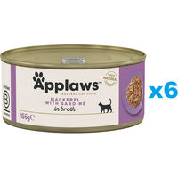 Produktbild von Applaws Katzen Nassfutter Makrele und Sardine in Sauce Adult Glutenfrei 6x156 g - 6 x 156 g