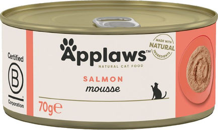 Applaws Katzen Nassfutter Mousse Lachs Adult Bio 6 x 70 g - 6 x 70 g – Bild 1 von 6