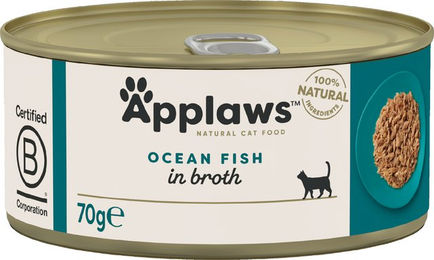 Applaws Katzen Nassfutter Ocean Fish Stückchen in Sauce für adulte Katzen glutenfrei 24 x 70 g - 24 x 70 g – Bild 1 von 6