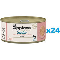 Produktbild von Applaws Katzen Nassfutter Senior Thunfisch mit Lachs in Gelee 24x 70g - 24 x 70 g