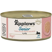 Produktbild von Applaws Katzen Nassfutter Senior Thunfisch und Lachs in Gelee 24 x 70 g - 24 x 70 g