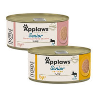 Produktbild von Applaws Katzen Nassfutter Senior Thunfisch und Lachs Stückchen in Gelee 24 x 70 g