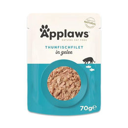 Applaws Katzen Nassfutter Thunfisch Stückchen in Gelee Adult 16 x 70g Beutel glutenfrei – Bild 1 von 3
