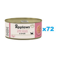 Produktbild von Applaws Katzen Nassfutter Thunfisch und Garnele in Sauce glutenfrei 72x70g - 72 x 70 g