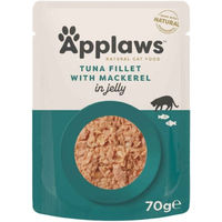 Produktbild von Applaws Katzen Nassfutter Thunfisch und Makrele in Gelee 16 x 70 g - 16 x 70 g