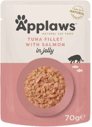 Applaws Katzen Nassfutter Thunfischfilet mit Lachs in Gelee 16 x 70 g - 16 x 70 g – Bild 1 von 13