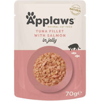 Produktbild von Applaws Katzen Nassfutter Thunfischfilet mit Lachs in Gelee 16 x 70 g - 16 x 70 g