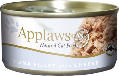 Applaws Katzen Nassfutter Thunfischfilet und Käse in Brühe, glutenfrei, 24 x 70 g – Bild 1 von 1