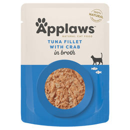 Produktbild von Applaws Katzen Nassfutter Thunfischfilet und Krabbe für Adult 12 x 70 g - 12 x 70 g
