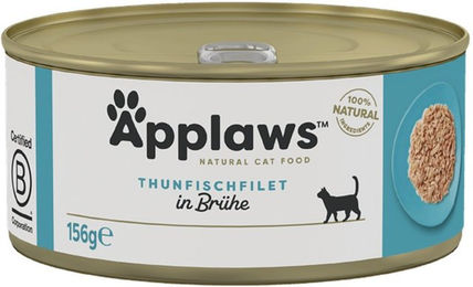 Produktbild von Applaws Katzen Nassfutter Thunfischfilets für Adult mit hohem Fleischanteil 24x156g