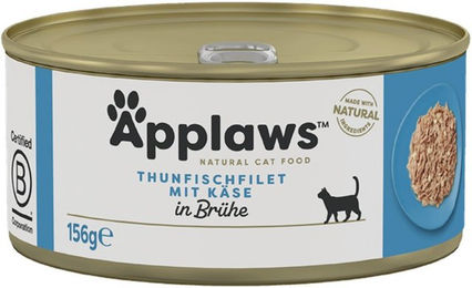 Applaws Katzen Nassfutter Thunfischfilets mit Käse getreidefrei Adult 24x156g – Bild 1 von 2