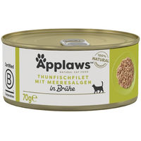 Produktbild von Applaws Katzen Nassfutter Thunfischfilets mit Meeresalgen Adult 24x70g glutenfrei ohne Konservierungsstoffe