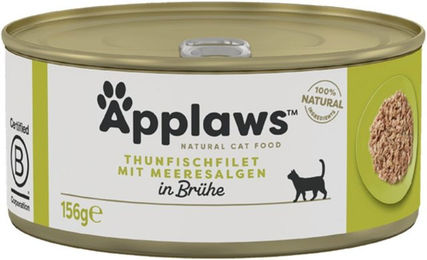 Produktbild von Applaws Katzen Nassfutter Thunfischfilets mit Meeresalgen für Adult 24x156g