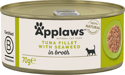 Applaws Katzen Nassfutter Thunfischfilets mit Meeresalgen in Brühe Adult 24x70g - 24 x 70 g – Bild 1 von 7