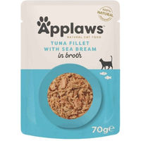 Produktbild von Applaws Katzen Nassfutter Thunfischfilets und Brachse Adult 12 x 70g - 12 x 70 g