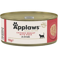 Produktbild von Applaws Katzen-Suppe Hühnchenbrust und Ente 6 x 156 g glutenfrei - 6 x 156 g