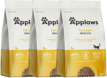 Applaws Katzen Trockenfutter Huhn und Ente getreidefrei für adulte Katzen 6 kg - 3 x 2 kg – Bild 1 von 6