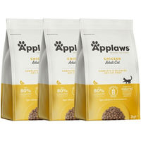 Produktbild von Applaws Katzen Trockenfutter Huhn und Ente getreidefrei für adulte Katzen 6 kg - 3 x 2 kg