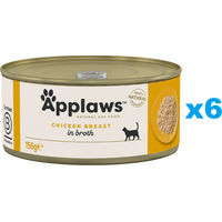 Produktbild von Applaws Katzenfutter Adult Hähnchenbrust in Brühe 6 x 156g - 6 x 156 g