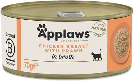 Produktbild von Applaws Katzenfutter Adult Hühnerbrust mit Garnelen in Brühe 70 g