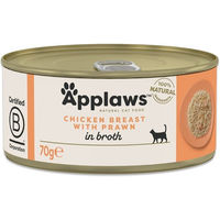 Produktbild von Applaws Katzenfutter Adult Hühnerbrust mit Garnelen in Brühe 70 g