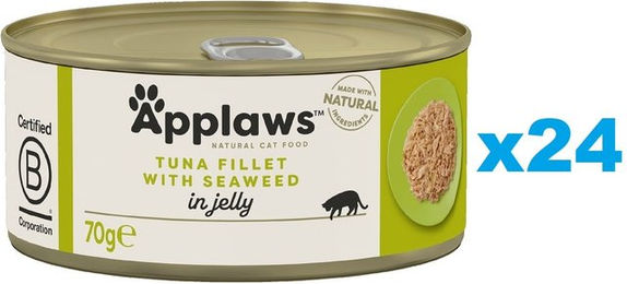 Produktbild von Applaws Katzenfutter Adult Thunfisch mit Algen in Gelee 24x70 g