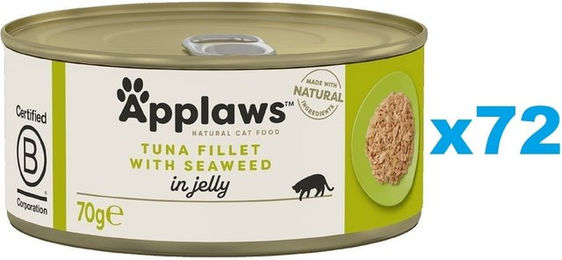 Applaws Katzenfutter Adult Thunfisch mit Algen in Gelee 72x70 g – Bild 1 von 1