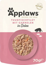 Produktbild von Applaws Katzenfutter Adult Thunfisch mit Garnelen in Jelly 16 x 70 g