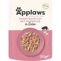 Produktbild von Applaws Katzenfutter Adult Thunfisch mit Garnelen in Jelly 16 x 70 g