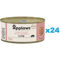 Produktbild von Applaws Katzenfutter Adult Thunfisch und Lachs in Gelee 24x 70g - 24 x 70 g