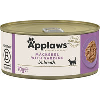 Produktbild von Applaws Katzenfutter Dose Mackerel & Sardine mit hohem Fleischanteil 24 x 70 g