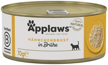 Produktbild von Applaws Katzenfutter Huhn für Adult ohne Konservierungsstoffe 24x70g