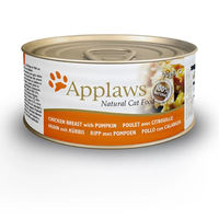 Produktbild von Applaws Katzenfutter Huhn in Sauce mit Kürbis glutenfrei 24 x 70 g - 591 ml