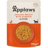 Produktbild von Applaws Katzenfutter Hühnchenbrust und Kürbis Suppe für erwachsene Katzen 12 x 70 g - 12 x 70 g