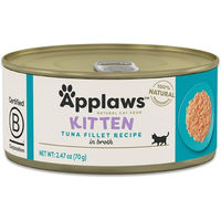 Produktbild von Applaws Katzenfutter Kitten Thunfisch Stückchen in Gelee 70g - 24 x 70 g