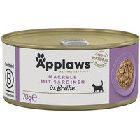 Produktbild von Applaws Katzenfutter Makrele und Sardine für erwachsene Katzen glutenfrei 24x70g
