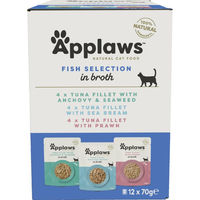 Produktbild von Applaws Katzenfutter Multipack Thunfisch und Garnele in Sauce 12 x 70 g